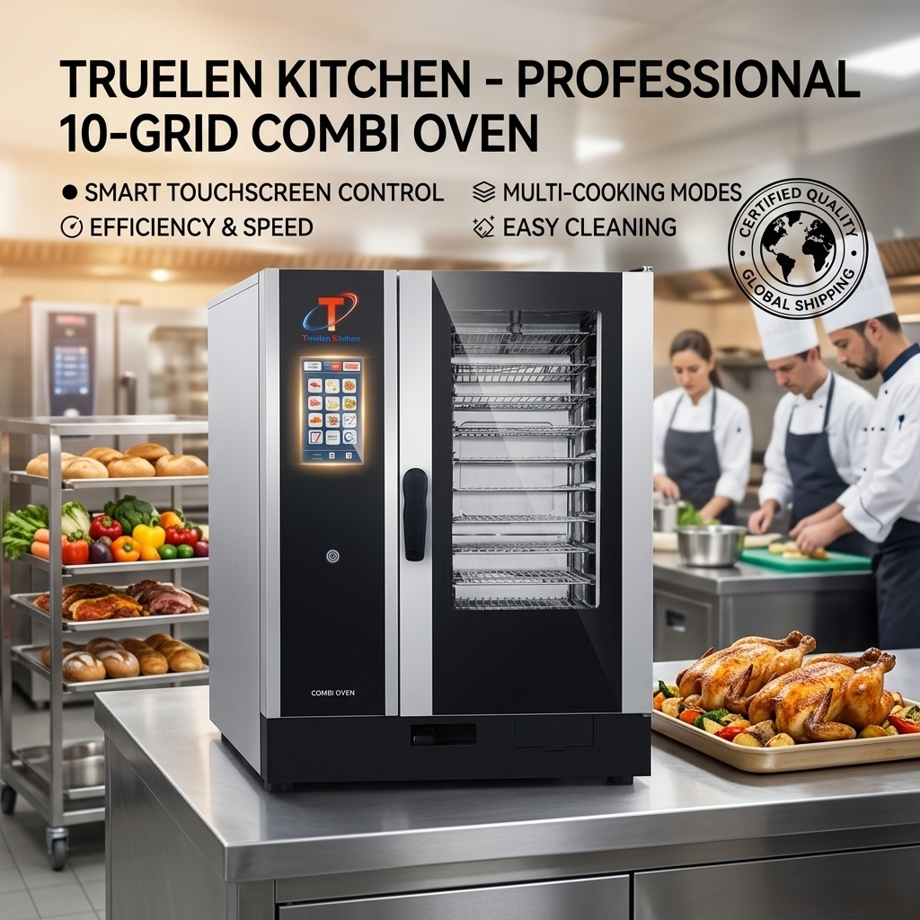 High Capacity  Electric Combi Oven Steam Large Industrial Convection Oven 10 Tray