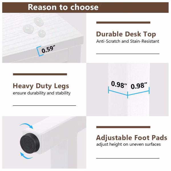 Modern Computer Desk Gaming Desk Table with ISO9001/ISO14001 Certificate and Mail Packing