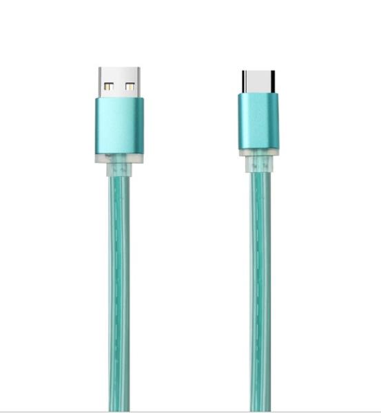  USB Cable with Transparent Cable Body 1m Length