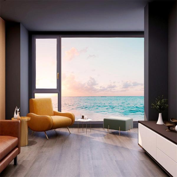Broken Bridge Aluminum Casement Glass Windows Directly Supply for Soundproof Bedroom