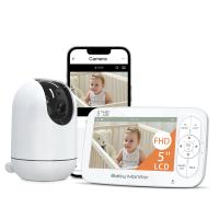 2.4Ghz Wireless Baby Monitor with 1080P PTZ Camera and 5000mAh Battery
