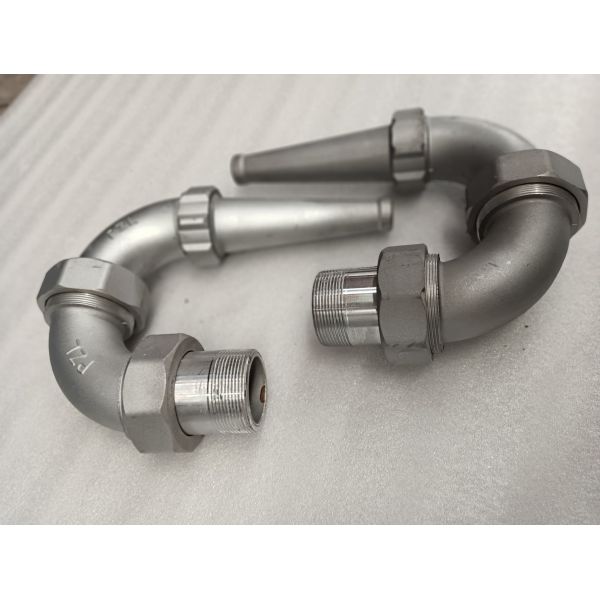 Sprinkler truck front three bend spray rack aluminum alloy circular spray nozzle