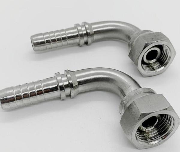 22691 Excavator Hydraulic Connector 90 Degree Elbow Bsp Female 60 Cone Standard Fitting