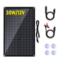 Kit de chargeur de batterie solaire monocristallin portable pour voiture