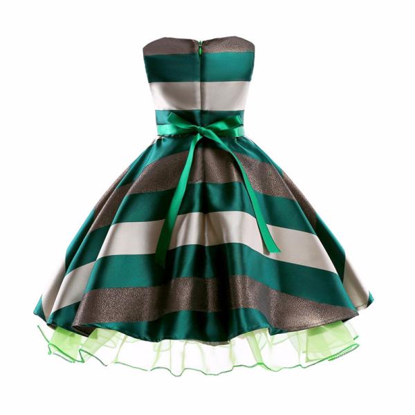 New Sukienki Dla Dziewczynek Vestidos De Novia Elsa Costume Lol Dress Horizontal Stripes Flower Girl Dress Sukienka Dzie