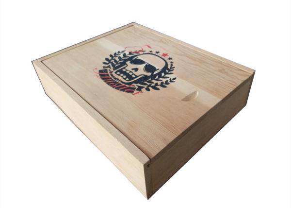 8 X 10 Luxury Packaging Boxes , Custom Made Small Wooden Boxes Sliding Halloween Christmas