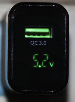 Portable USB Wall Charger Mini Digital Display   Fireproof ABS PC Case
