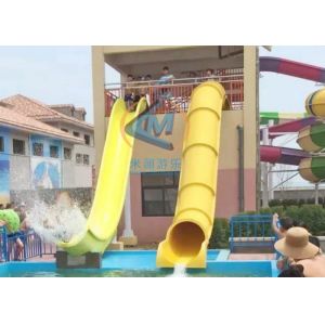 Fiberglass Water Amusement Park Equipment Straight Water Slide Rust Proof For