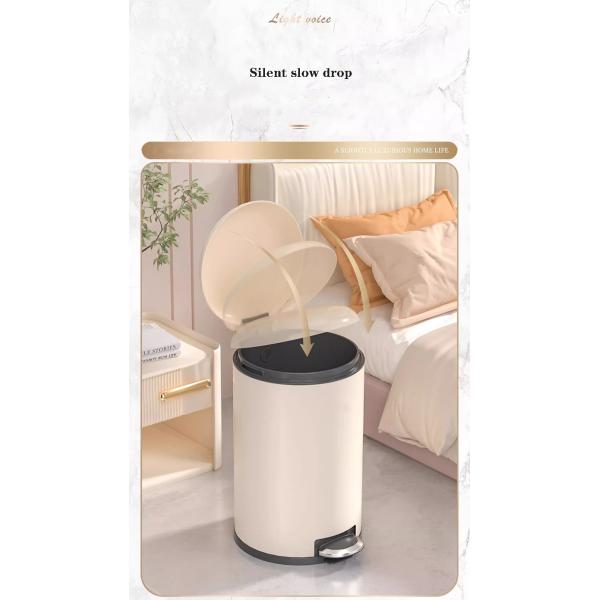 15 Gallon Dome Trash Can Stainless Steel Stainless Steel Trash Can with Inner Bucket