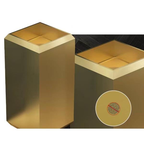 Square Stainless Steel Free Standing Washbasin Sink With PVD Nano Plating Brushed Finish