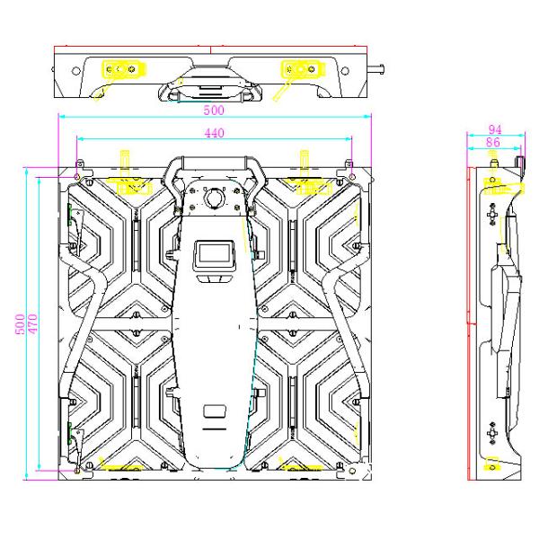 Дисплей ХД облегченным П4.81мм приведенный прокатом крытый для концерта музыки этапа