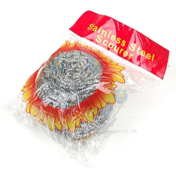 AISI 410 / 430 Stainless Steel Scouring Ball Round Shape For Kitchen Cleaning