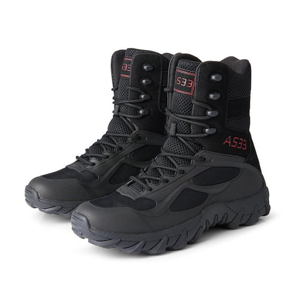 High Top Tube Tactical Military Boots Breathable Outdoor Men'S Combat Desert Boots for Mountaineering