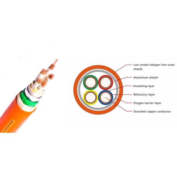 1000m 5 Core 5x25mm2 Mineral Insulated Metal Sheathed Cable Fire Resistance