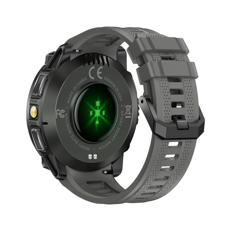 New K76A Android Smart Watch GPS AMOLED Display Chip ATS3085L 3ATM BT Call Answer Calls Message Push Compass LED Flashlight 5-10