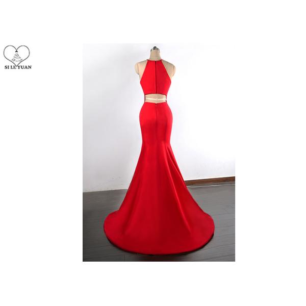 Mermaid Black Wedding Bridesmaid Dresses Sleeveless Open Slit Sweep Train