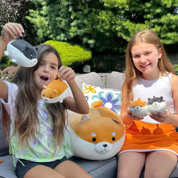 MorisMos 18 Unisex Shiba Inu Corgi Plush Dog Toy Cute Kids Stuffed Animal Pillow ChristmasBirthday Shiba Inu Akita Girl Boy