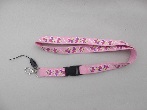 China lanyard supplier for flat polyester neck straps with badge clip, screen printed logo