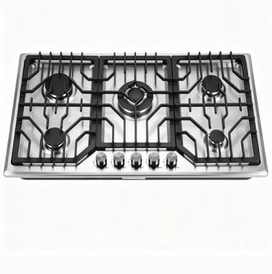 Built in 5 Burner Gas Hob Aluminum White Gas Safety System ODM OEM Manufacturers