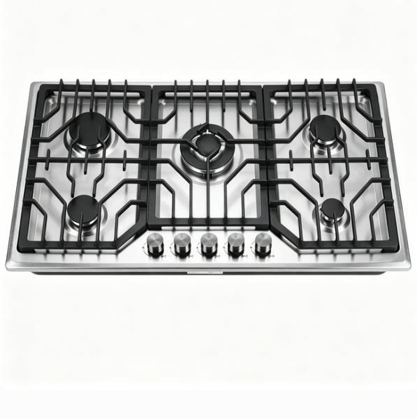 Built in 5 Burner Gas Hob Aluminum White Gas Safety System ODM OEM Manufacturers