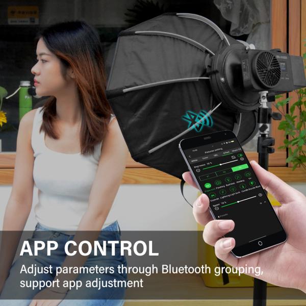 Slim LED Video Light 100W Регулируемый 2700-7500K Bluetooth App Control Для съемки в прямом эфире