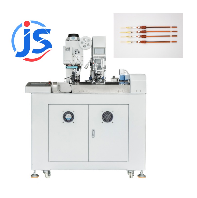 Automatic Wire Crimping Machine with Tube Insertion -One Side Crimp+Other Side Strip Heat Shrink/Fiberglass Tube