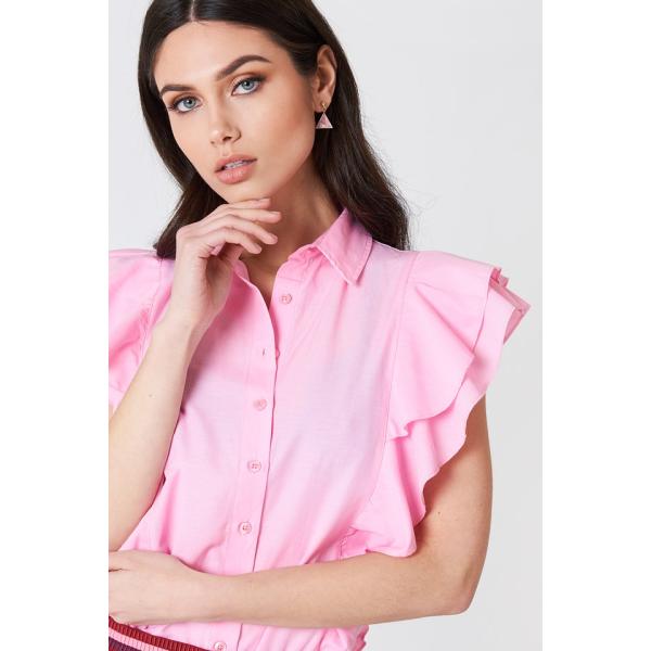 Camisa de señora Clothing Pink Frill Women