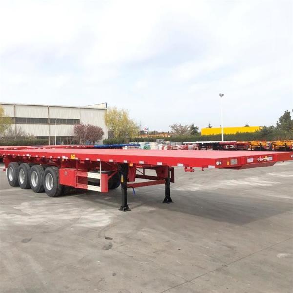 80 Ton Payload CIMC 4 Axle 45Ft Flat Bed Truck Trailer