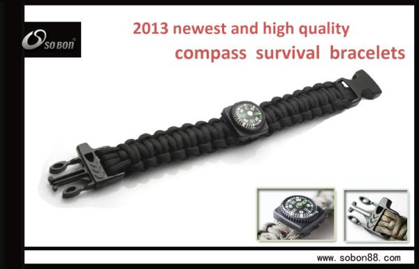 Ion militaire réglable de négatif de bracelet de survie de Paracord