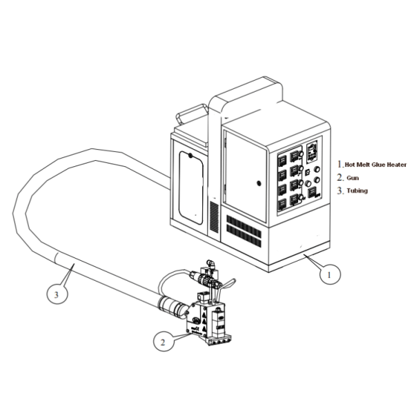 Head Hot Melt Adhesive Glue Sprayer Hot Melt Glue Spraying Machine Glue Dispenser for Package Toy Electronic