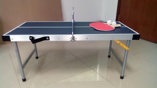 Aluminum Frame 3 FT Mini Game Table Wood Folding Mini Ping Pong Table For Children