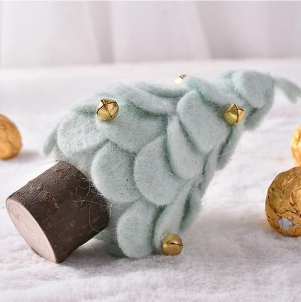 Handmade Christmas Party Crafts Mini Wool Felt Decoration Toys Tree Sharp For New Year