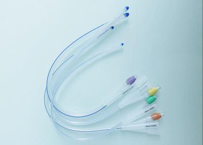 3 Way Double Lumen Foley Catheter , Disposable Foley Catheter 100% Silicone