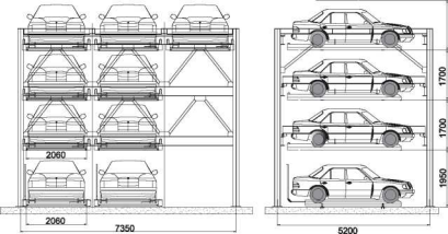 Multi ровный автоматический гараж автостоянки 15kW головоломки