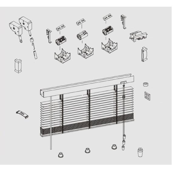 50mm basswood and aluminum venetian blinds accessories