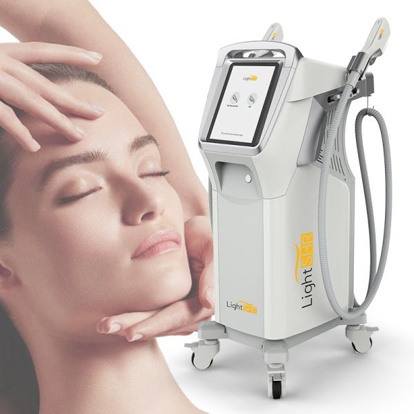Newest Designer Skin Rejuvenation SHR DPL NIR 2 in 1 Beauty Machine 2000W With 2 Handles
