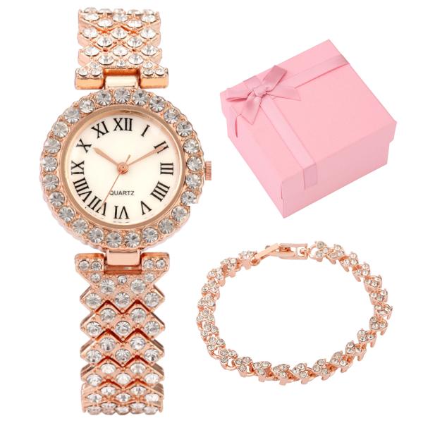 100g Women Quartz Wrist Watch , OEM Diamond Bracelet Watch For Ladies