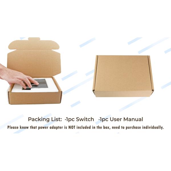Solar Or Battery Powered PoE Switch 4 Port Gigabit Network Dual 12V/24V/48VDC Input CE
