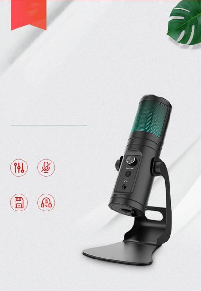 FCC USB 2.0 Wired Recording Microphone For Youtube Vlogging