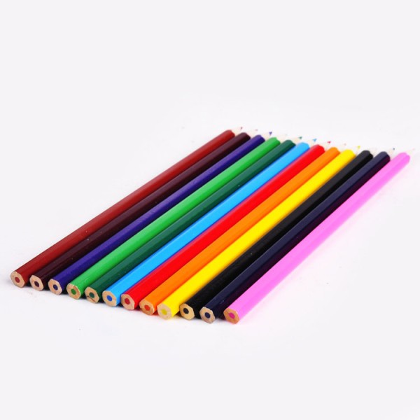 wholesale presharpened hex 12pcs tin box wooden color pencil