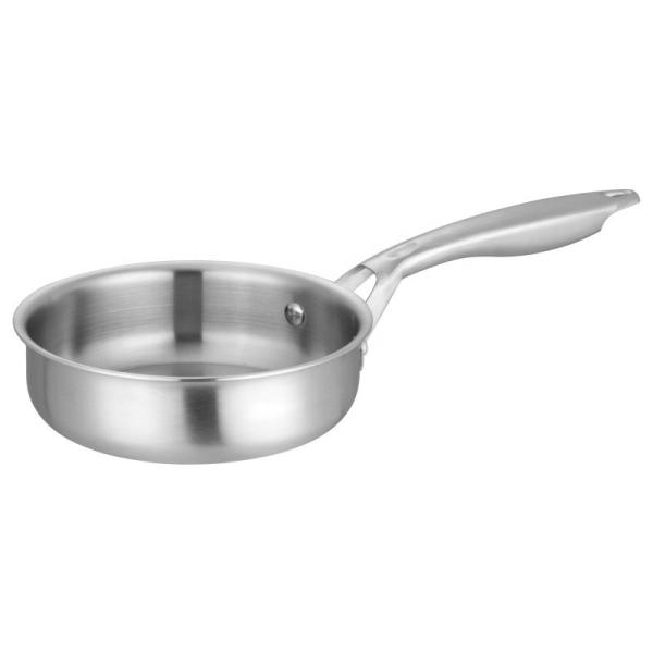 Wholesale Modern Panela 304 Stainless Steel Cookware Gas Induction Fry Pan With Anti-Heat Handle