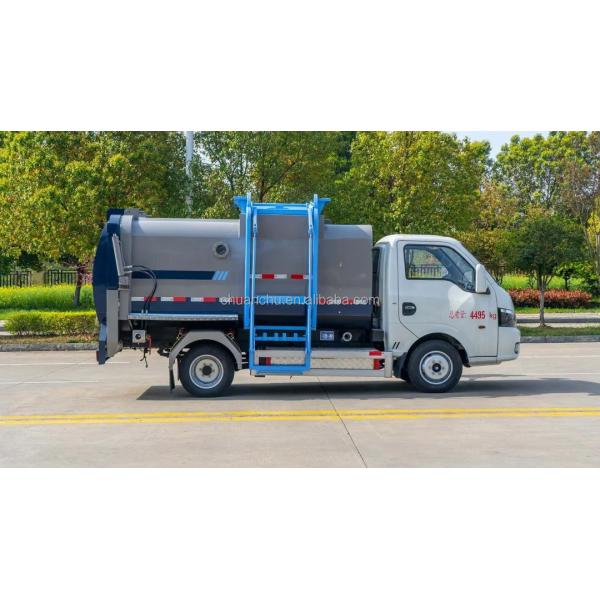 Camión de recolección de residuos de cocina de 4,5 metros cúbicos eléctricos puros Requisito de la aduana para la eliminación de residuos urbanos ecológicos