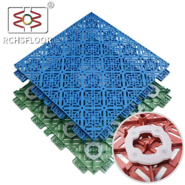Polipropileno para basquetebol e ténis azulejos de piso interligados azulejos de piso 304.8mm*304.8mm