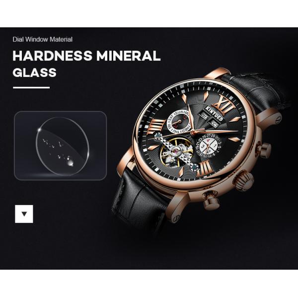 Black Dial Tourbillon Mechanical Watch Solid Stainless Steel Band