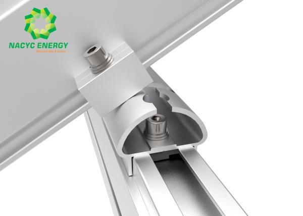 Adjustable Ground Solar PV Mounting Systems Anodized Finishing Solar Ground Mount Brackets