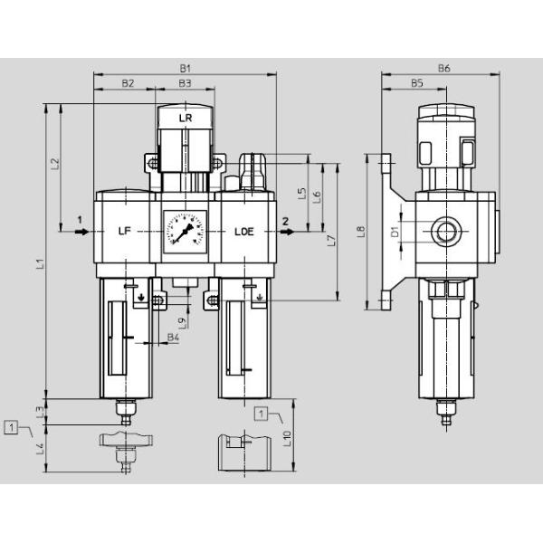 Germany Unit Combinations Dump Truck Valve MSB4/MSB6-FC 1/8