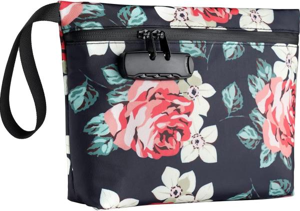 Money Bag with Lock, Lockable Bank Bag, Money Bag for Cash, Waterproof Bag for Cash With Zipper, for Cash, Cellphone