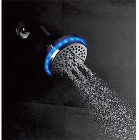 Experience a Luxurious Shower with Bathroom LED Sensor Shower Head in Chromed ABS