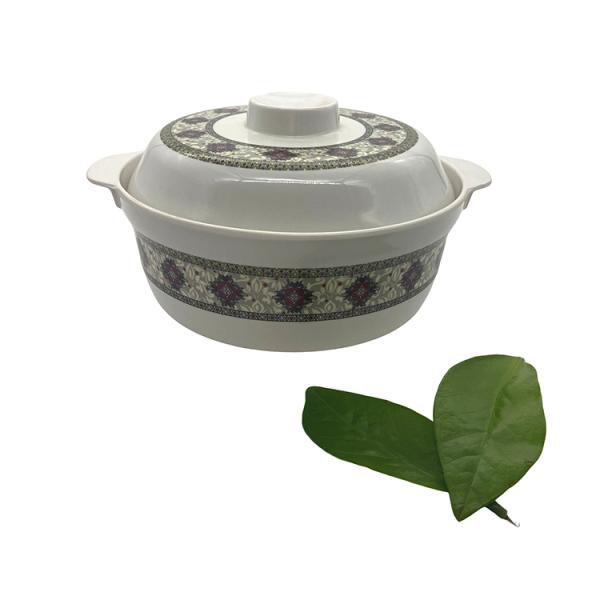 8.5'' Housewares Flower Melamine Bowl Lid Dinnerware Durable