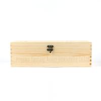 Boîte à vin en bois personnalisée ️ Boîte cadeau à bouteille unique avec couvercle à charnière ️ Idéal pour les mariages, les anniversaires et les occasions spéciales ️ Finition en bois naturel
